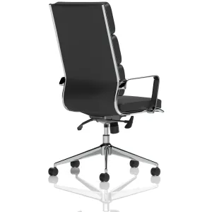 Savoy High Back Executive Black Leather Office Chair with Arms