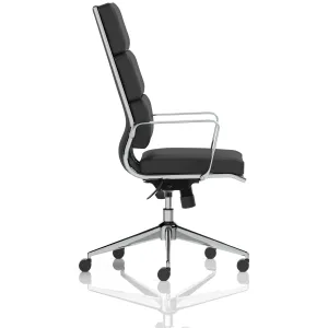 Savoy High Back Executive Black Leather Office Chair with Arms