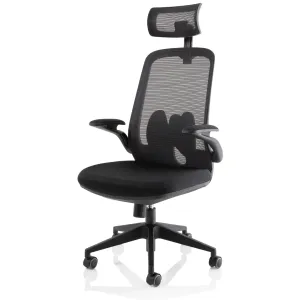 Sigma High Mesh Back Executive Office Chair with Folding Arms