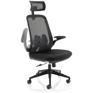 Sigma High Mesh Back Executive Office Chair with Folding Arms