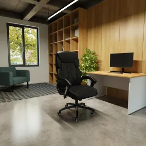 Stratford High Back Executive Black Leather Office Chair with Arms