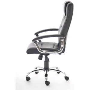 Thrift High Back Executive Black Leather Office Chair with Arms