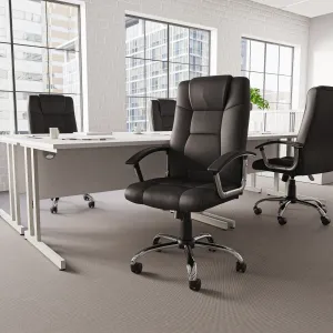 Thrift High Back Executive Black Leather Office Chair with Arms