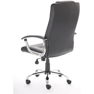 Thrift High Back Executive Black Leather Office Chair with Arms