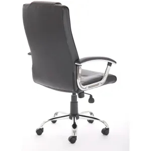 Thrift High Back Executive Black Leather Office Chair with Arms