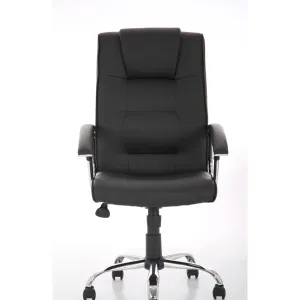 Thrift High Back Executive Black Leather Office Chair with Arms