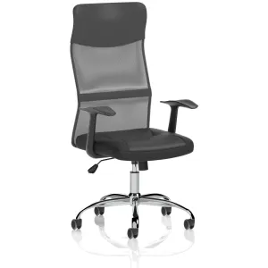 Vegalite High Mesh Back Black Executive Office Chair with Arms