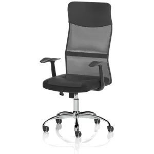 Vegalite High Mesh Back Black Executive Office Chair with Arms