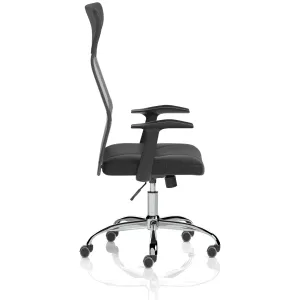 Vegalite High Mesh Back Black Executive Office Chair with Arms