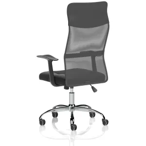 Vegalite High Mesh Back Black Executive Office Chair with Arms