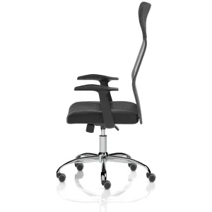 Vegalite High Mesh Back Black Executive Office Chair with Arms