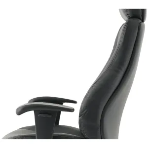 Winsor Medium Back Executive Black Leather Office Chair with Arms