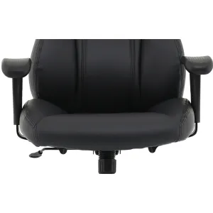 Winsor Medium Back Executive Black Leather Office Chair with Arms