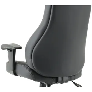 Winsor Medium Back Executive Black Leather Office Chair with Arms