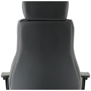 Winsor Medium Back Executive Black Leather Office Chair with Arms