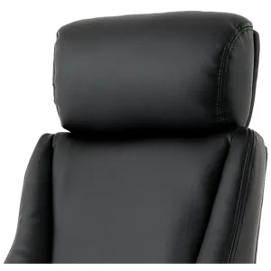 Winsor Medium Back Executive Black Leather Office Chair with Arms