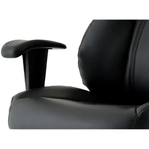 Winsor Medium Back Executive Black Leather Office Chair with Arms
