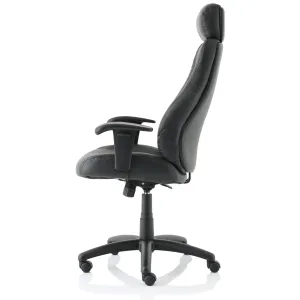 Winsor Medium Back Executive Black Leather Office Chair with Arms