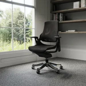 Zure High Back Black Shell Executive Office Chair with Arms