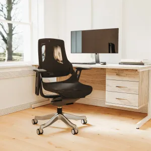 Zure High Back Black Shell Executive Office Chair with Arms