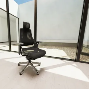 Zure High Back Black Shell Executive Office Chair with Arms