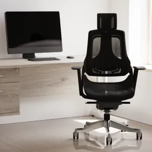 Zure High Back Black Shell Executive Office Chair with Arms