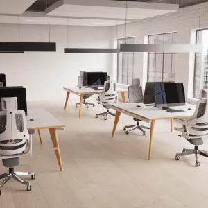 Zure High Back Black Shell Executive Office Chair with Arms