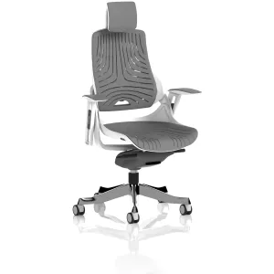 Zure High Back White Shell Elastomer Executive Office Chair