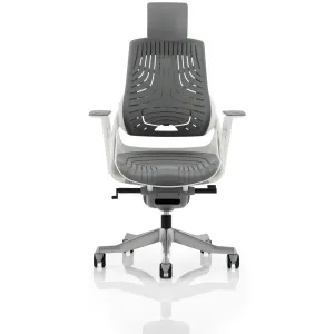 Zure High Back White Shell Elastomer Executive Office Chair