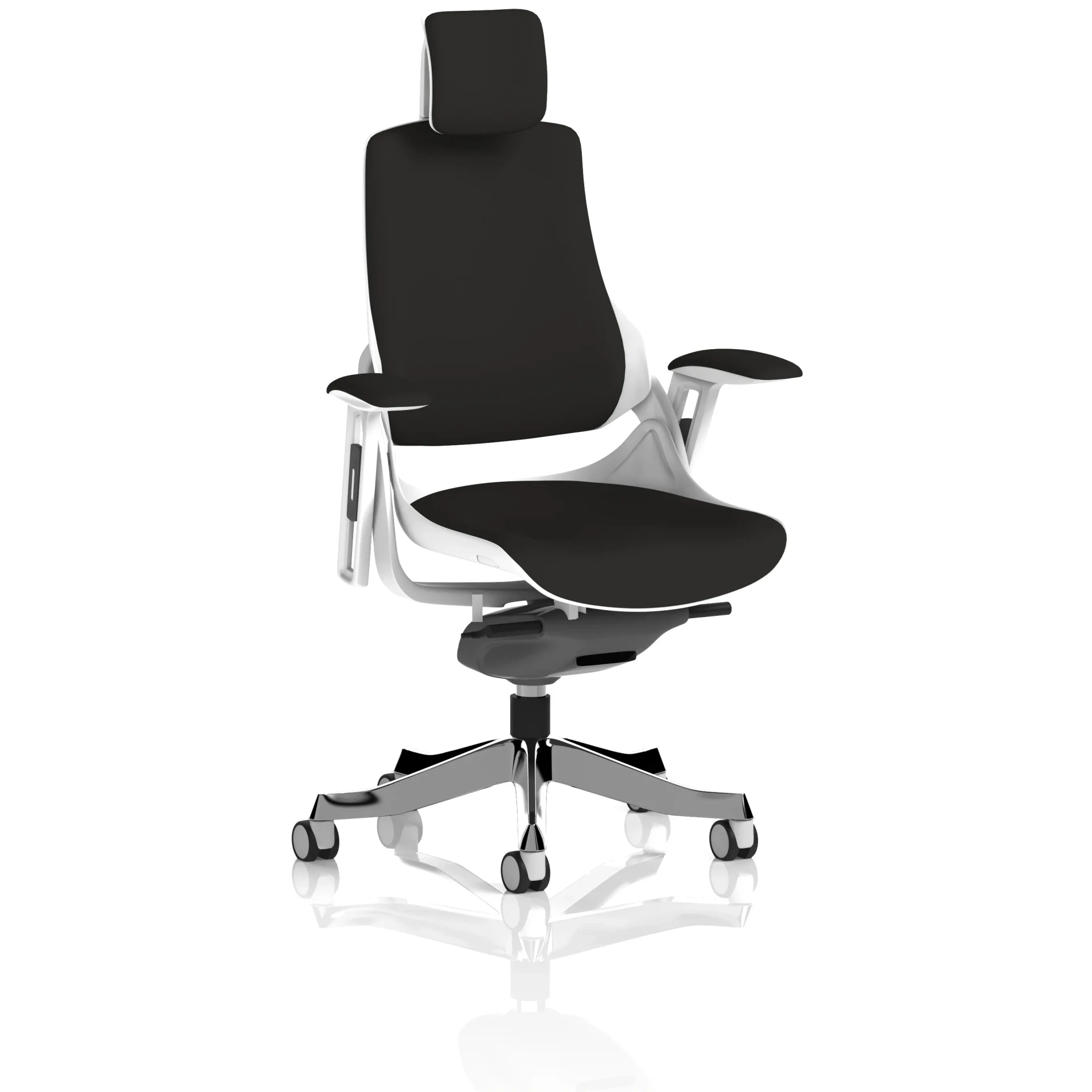Zure High Back White Shell Fabric Executive Office Chair
