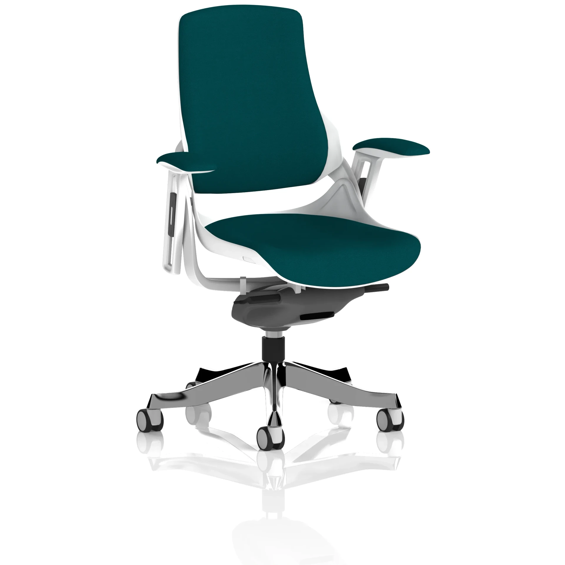 Zure High Back White Shell Fabric Executive Office Chair