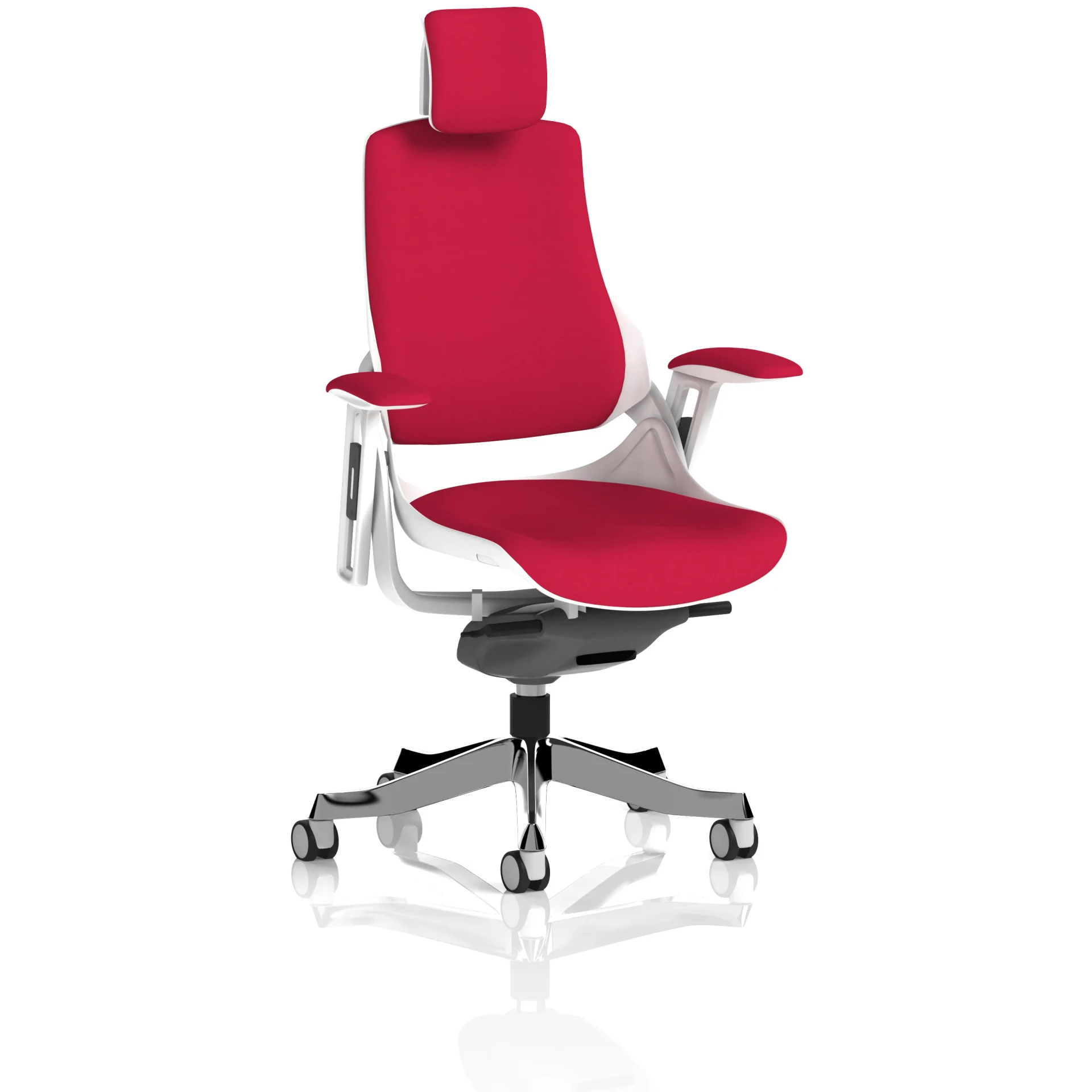 Zure High Back White Shell Fabric Executive Office Chair