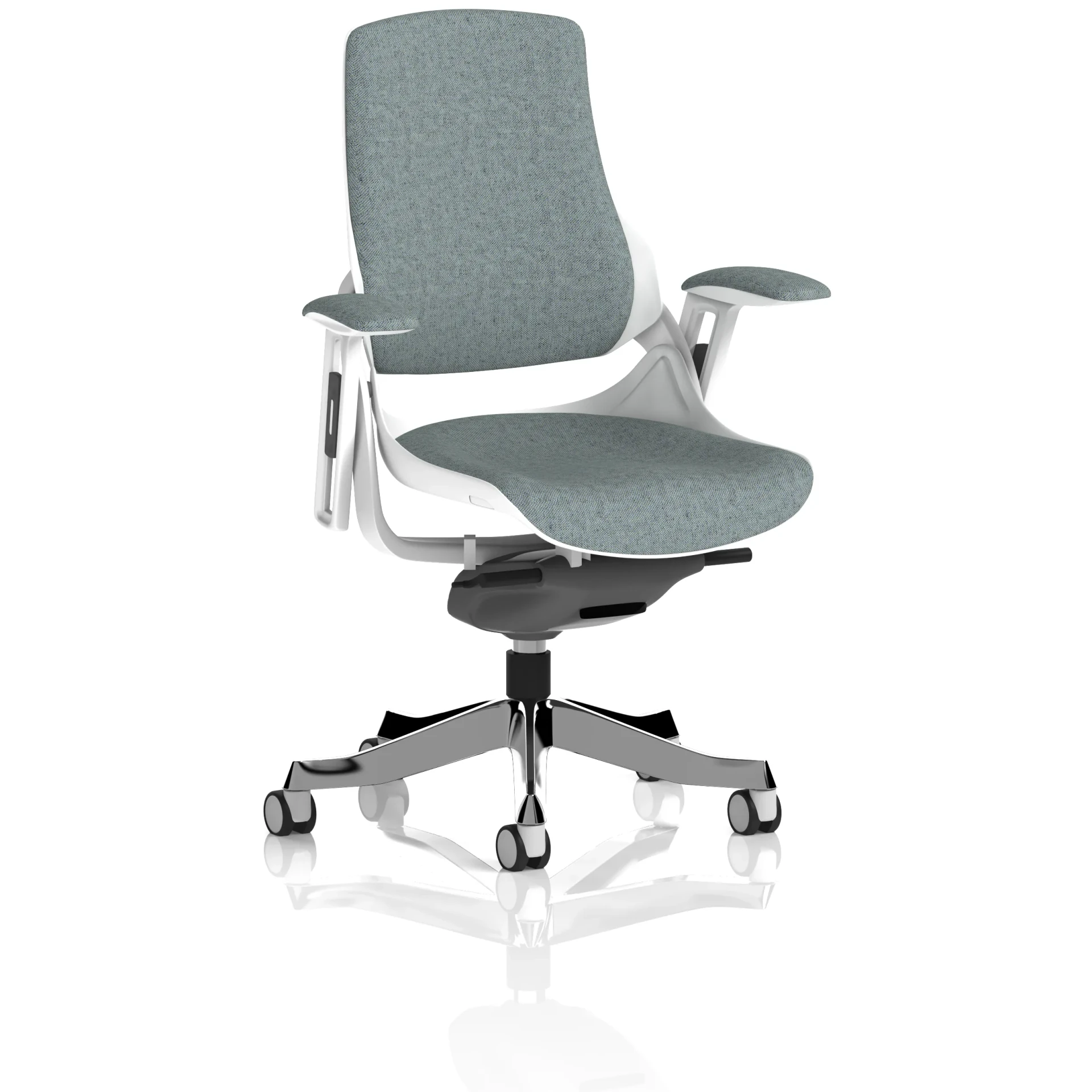Zure High Back White Shell Fabric Executive Office Chair