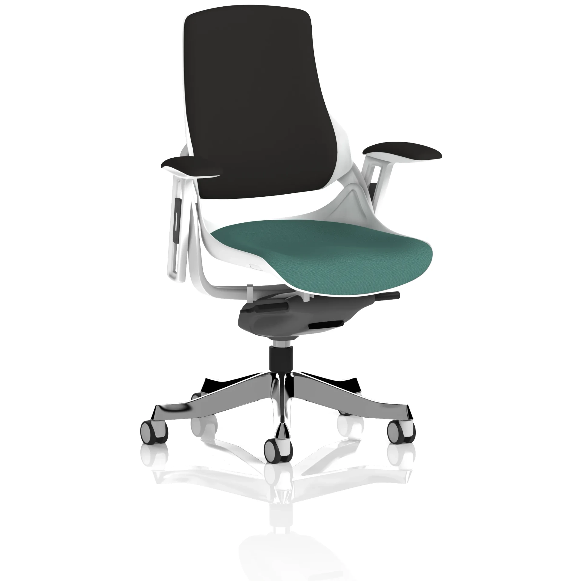 Zure High Back White Shell Fabric Executive Office Chair