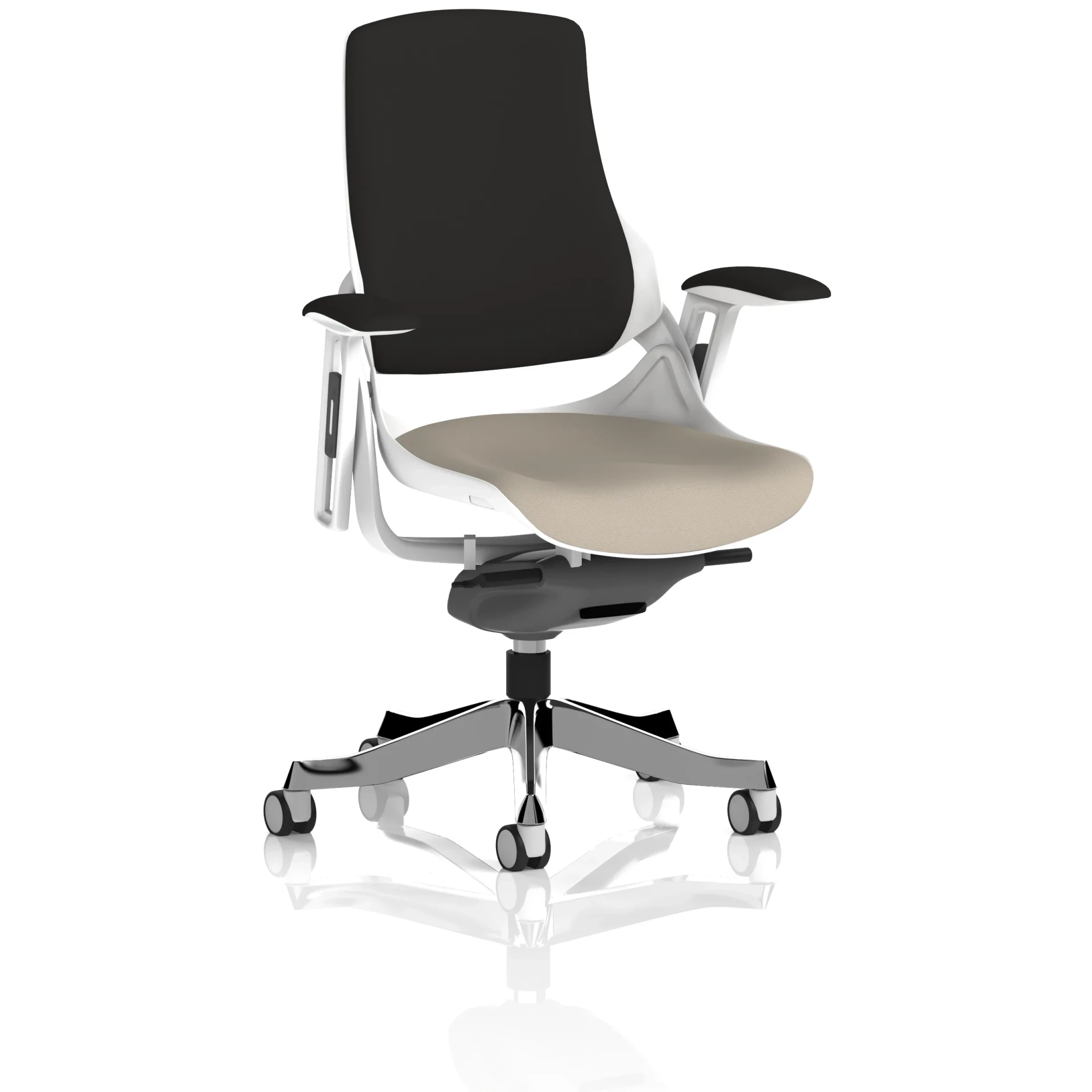 Zure High Back White Shell Fabric Executive Office Chair