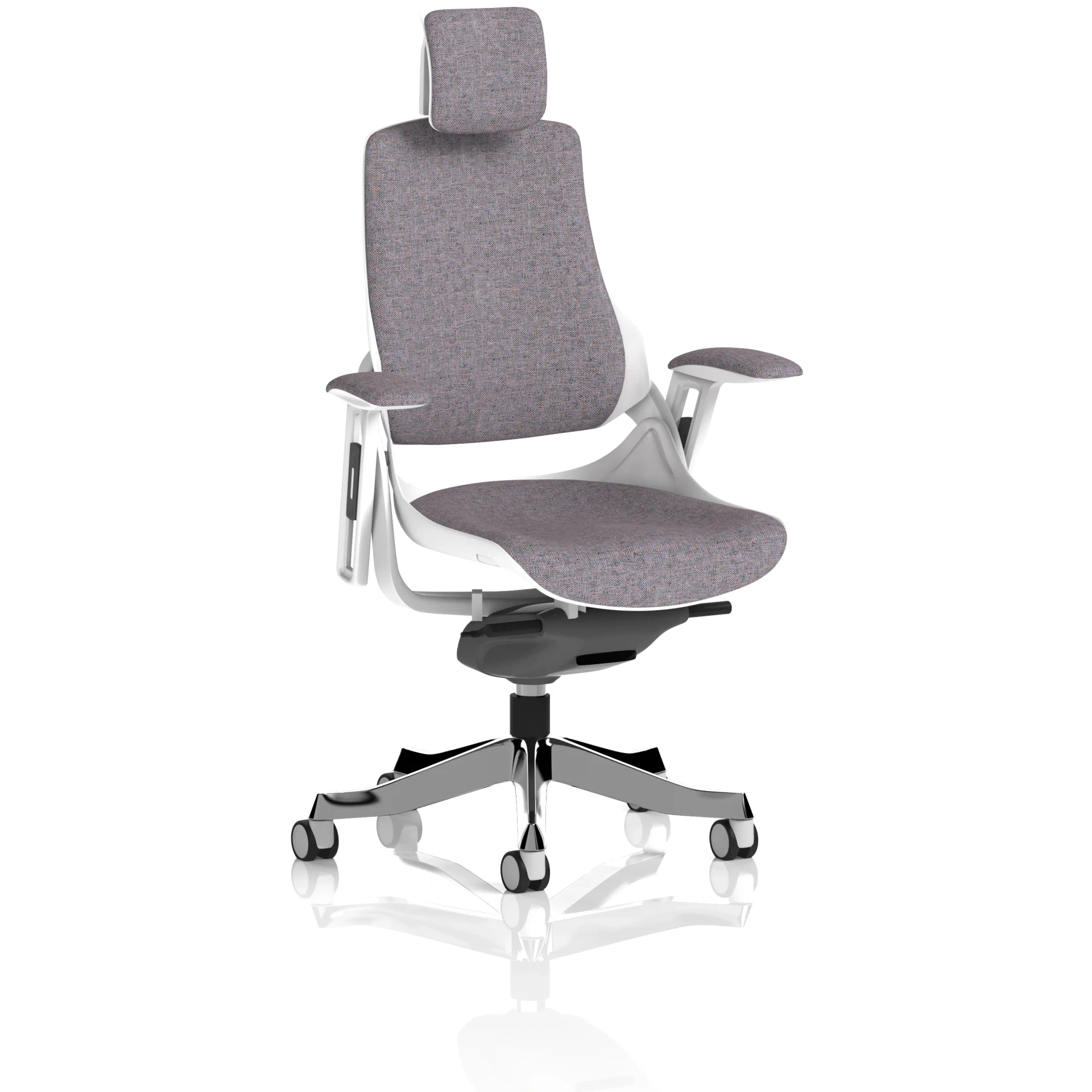 Zure High Back White Shell Fabric Executive Office Chair