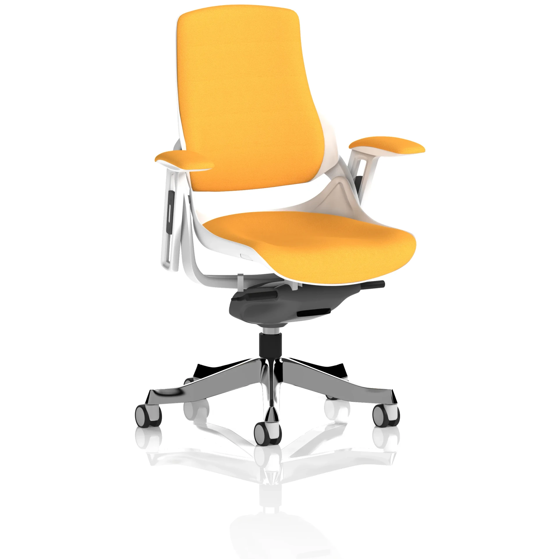 Zure High Back White Shell Fabric Executive Office Chair
