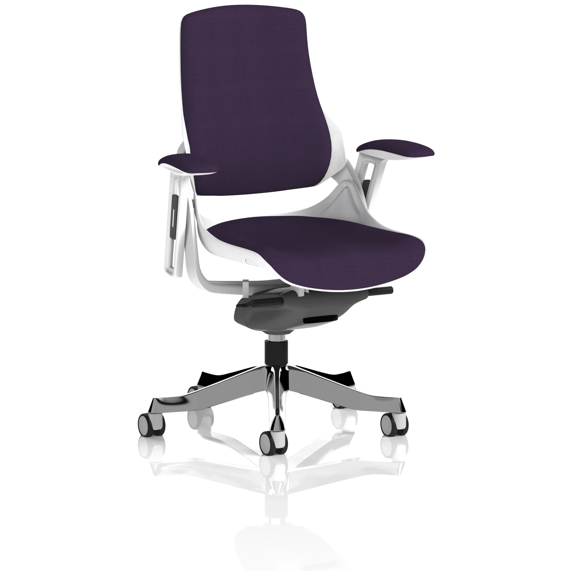 Zure High Back White Shell Fabric Executive Office Chair