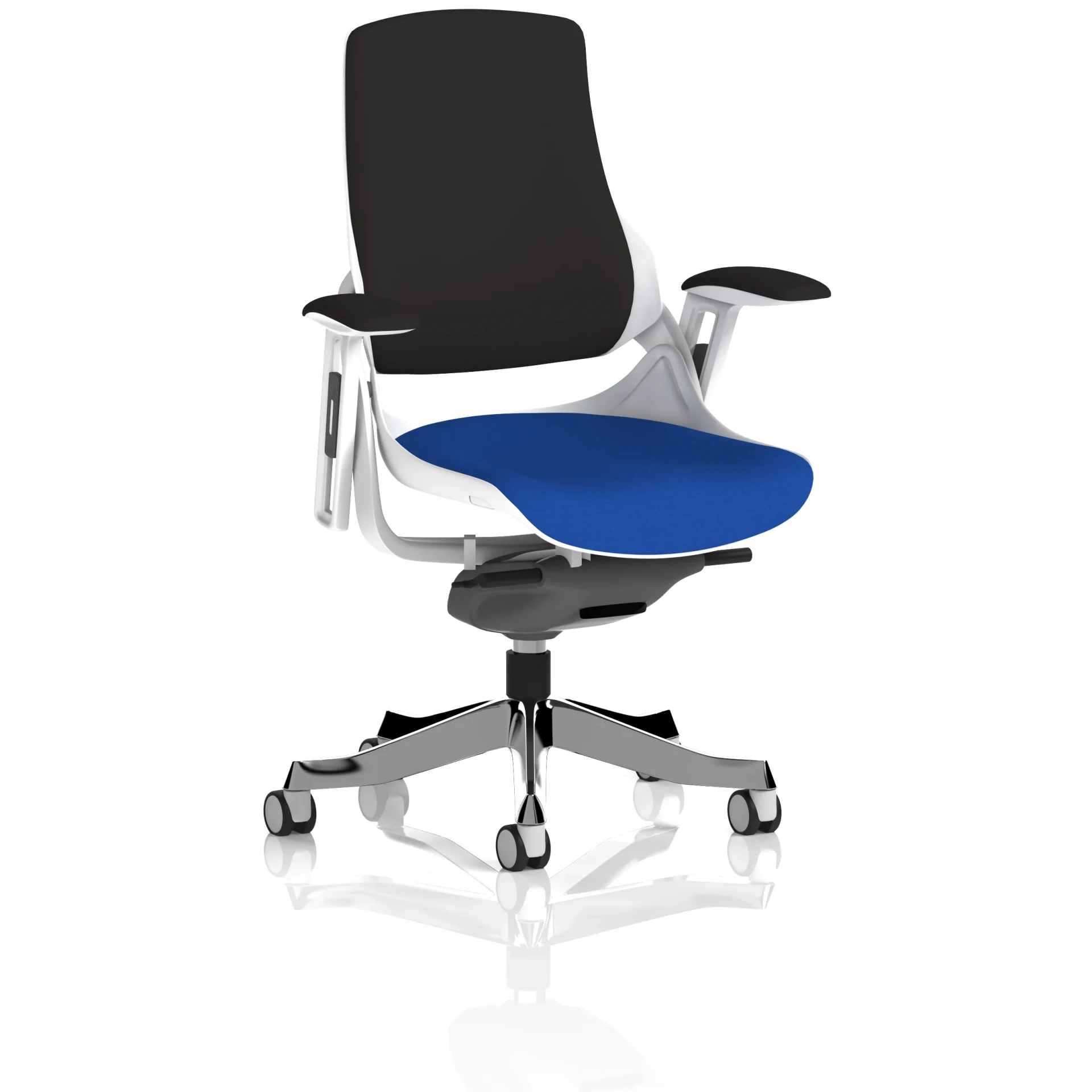 Zure High Back White Shell Fabric Executive Office Chair