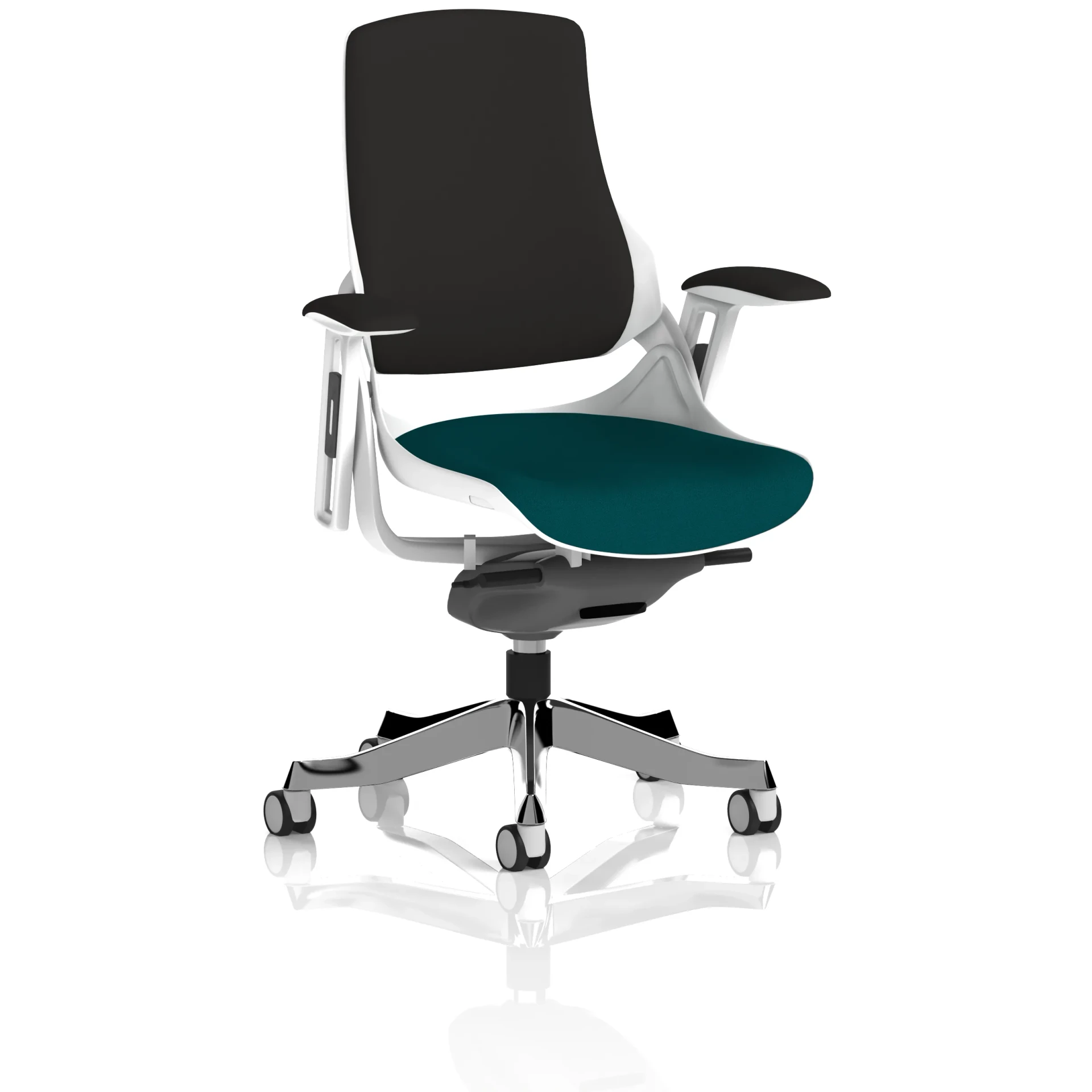 Zure High Back White Shell Fabric Executive Office Chair