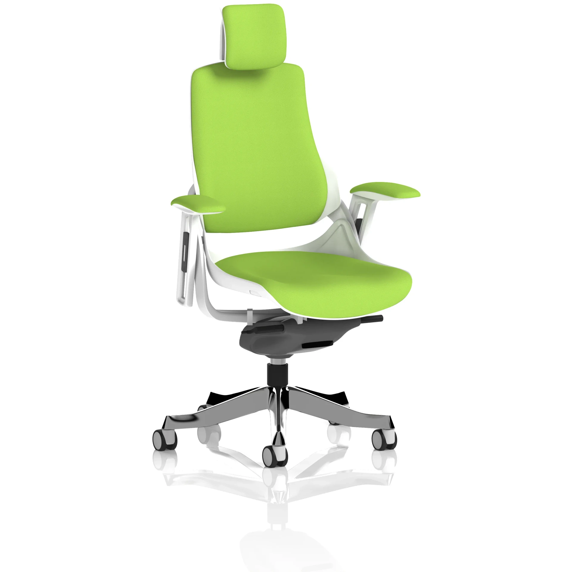 Zure High Back White Shell Fabric Executive Office Chair