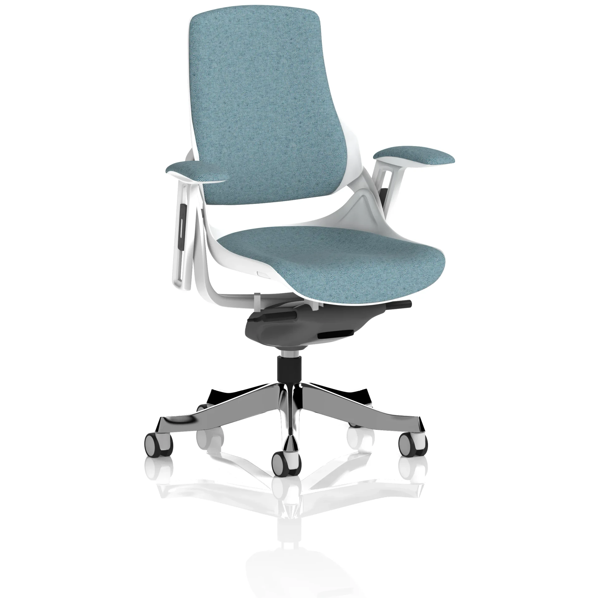 Zure High Back White Shell Fabric Executive Office Chair