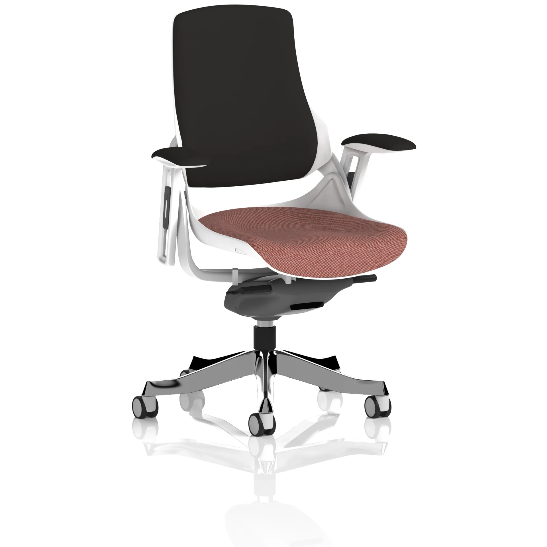 Zure High Back White Shell Fabric Executive Office Chair