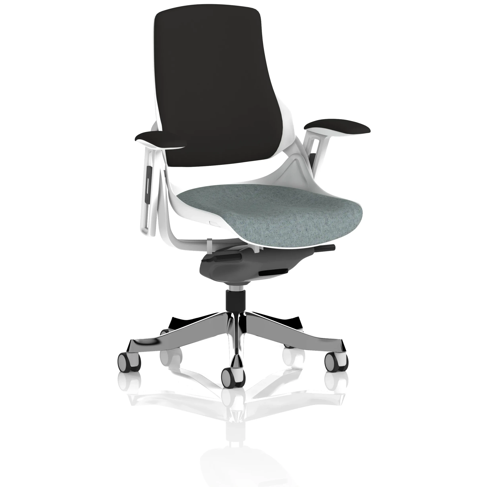 Zure High Back White Shell Fabric Executive Office Chair