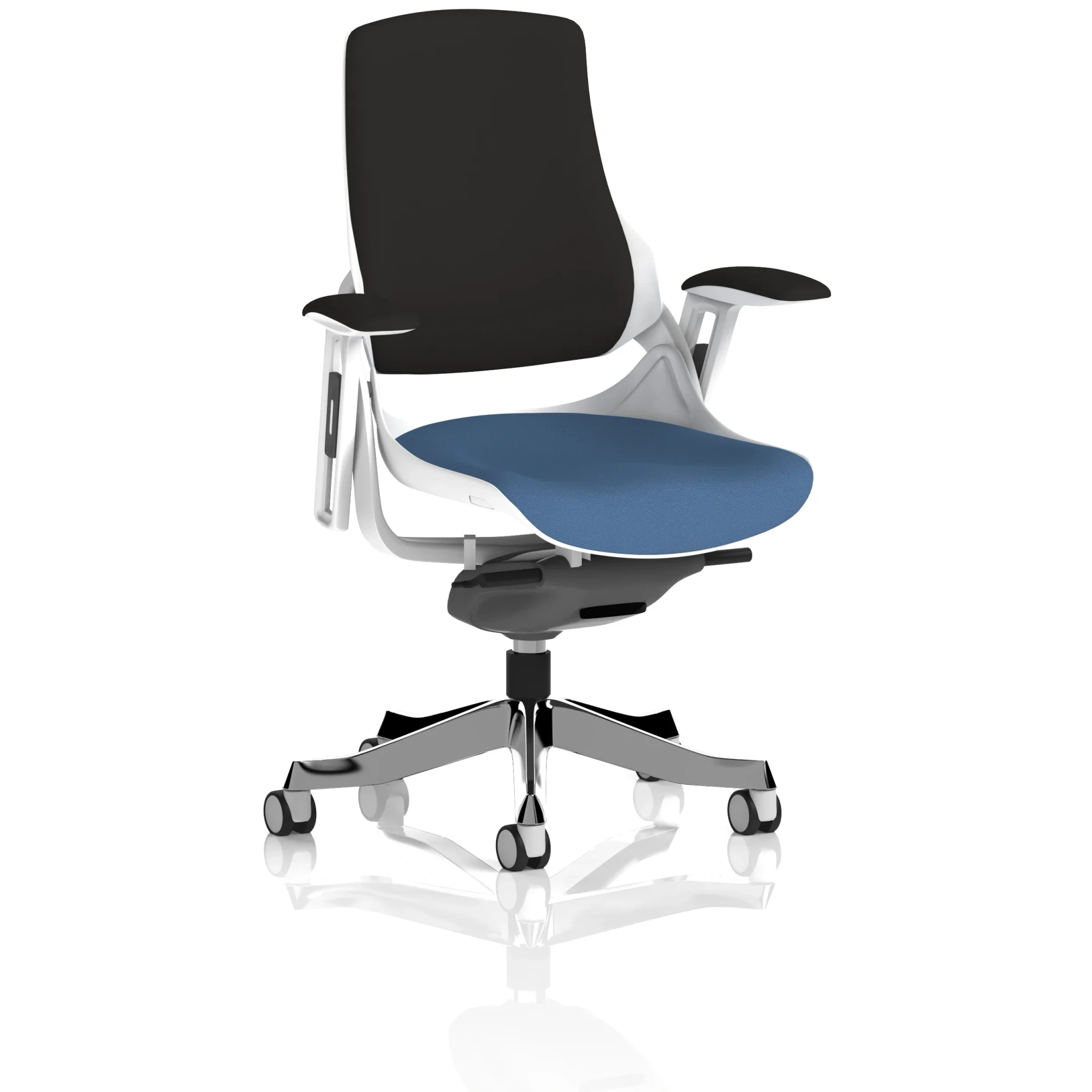 Zure High Back White Shell Fabric Executive Office Chair