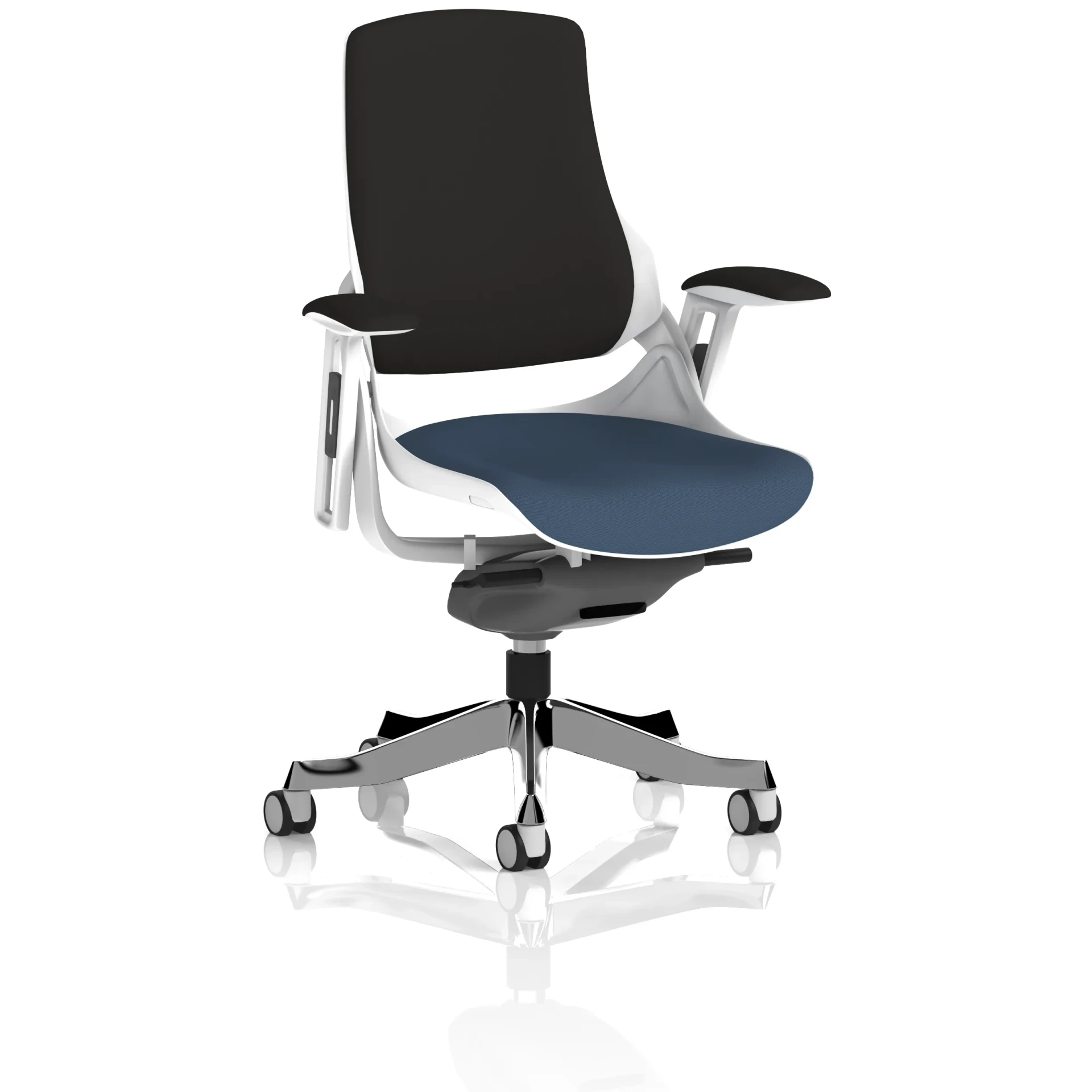 Zure High Back White Shell Fabric Executive Office Chair