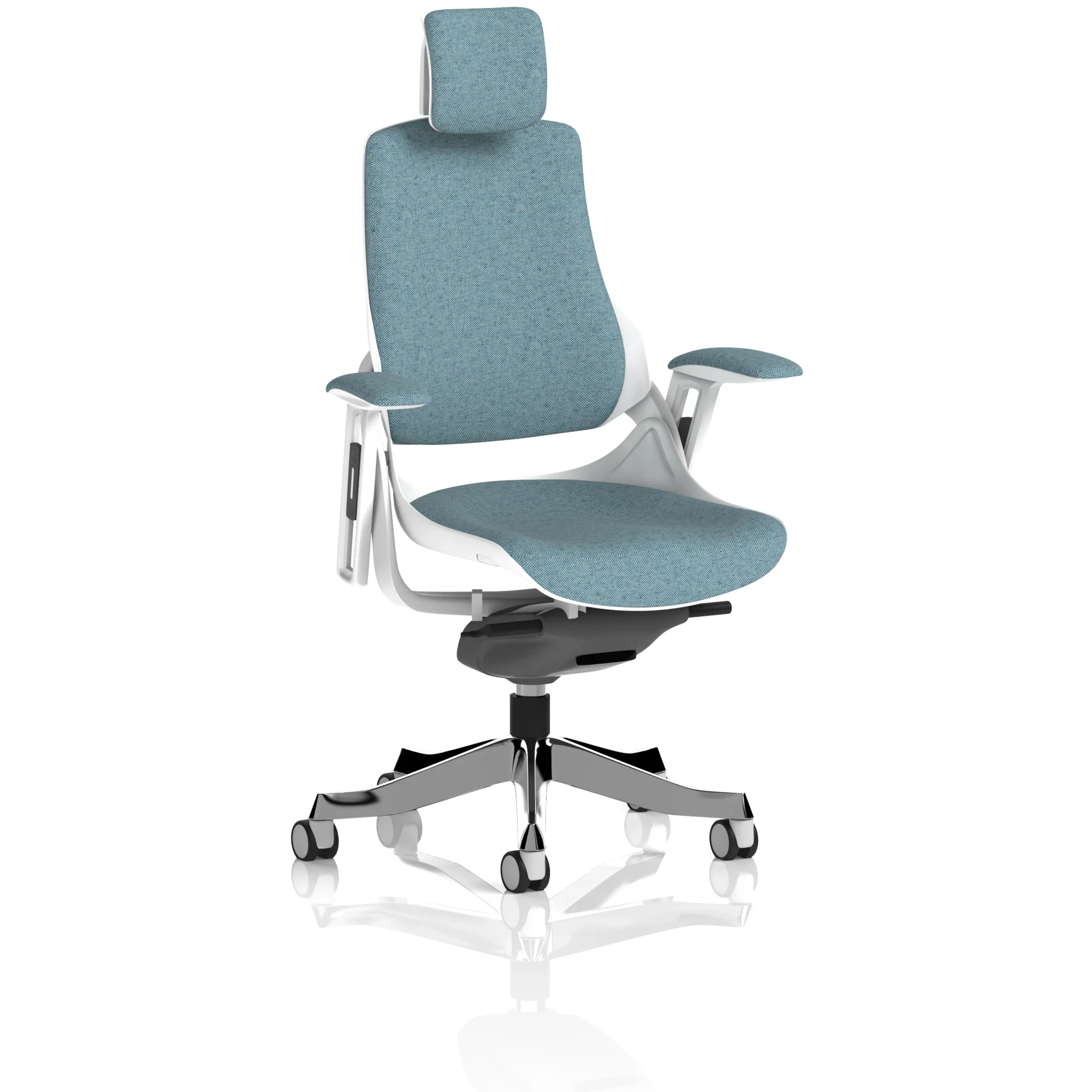 Zure High Back White Shell Fabric Executive Office Chair