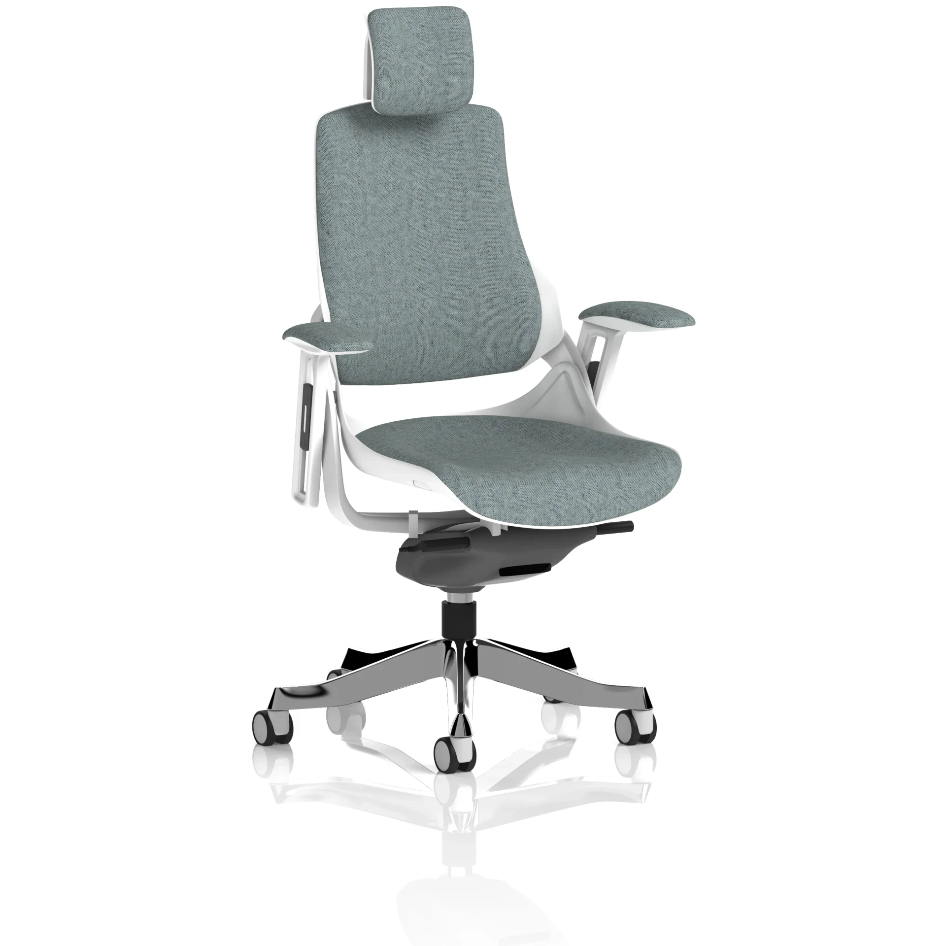 Zure High Back White Shell Fabric Executive Office Chair