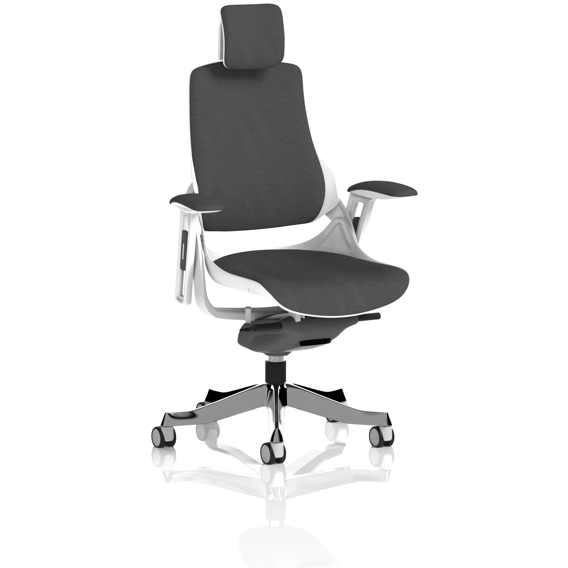 Zure High Back White Shell Fabric Executive Office Chair