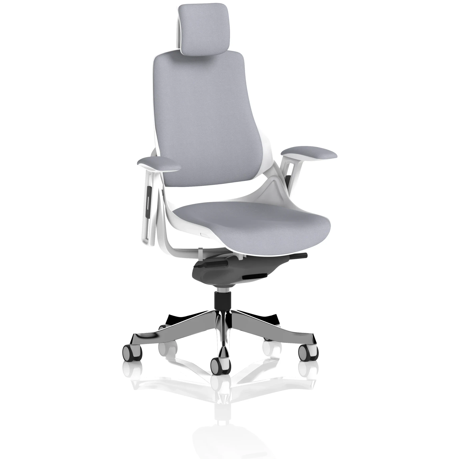 Zure High Back White Shell Fabric Executive Office Chair